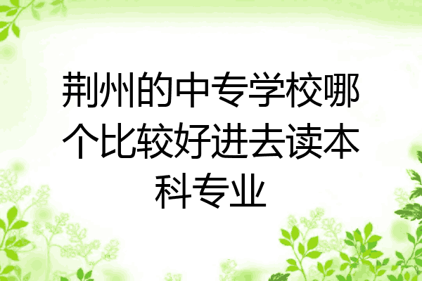 荆州的中专学校哪个比较好进去读本科专业