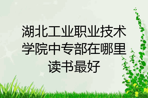 湖北工业职业技术学院中专部在哪里读书最好