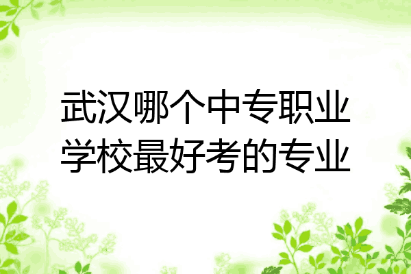 武汉哪个中专职业学校最好考的专业