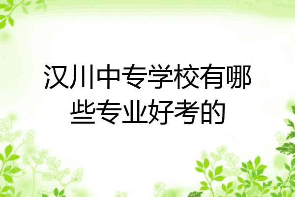 汉川中专学校有哪些专业好考的