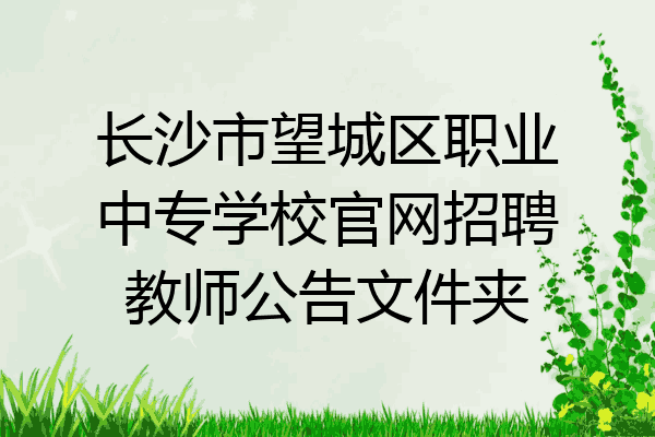 长沙市望城区职业中专学校官网招聘教师公告文件夹
