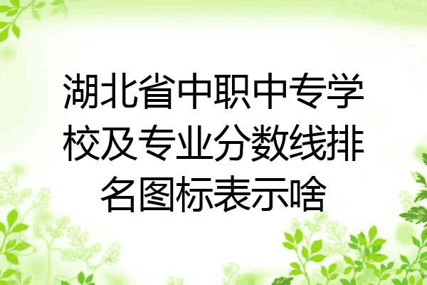 湖北省中职中专学校及专业分数线排名图标表示啥