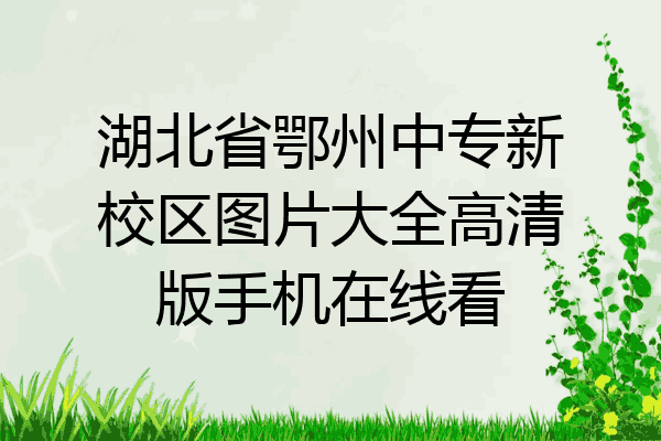 湖北省鄂州中专新校区图片大全高清版手机在线看
