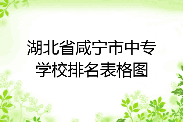 湖北省咸宁市中专学校排名表格图