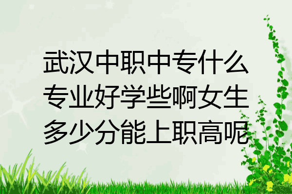武汉中职中专什么专业好学些啊女生多少分能上职高呢