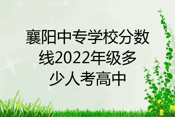 襄阳中专学校分数线2022年级多少人考高中