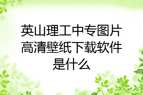 英山理工中专图片高清壁纸下载软件是什么