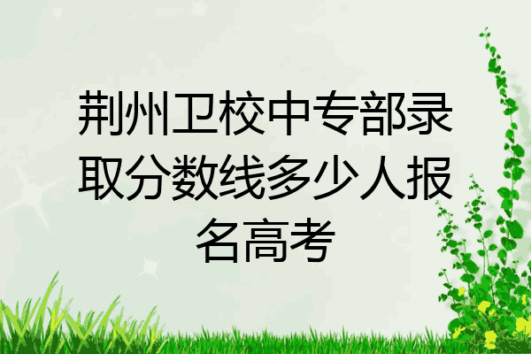 荆州卫校中专部录取分数线多少人报名高考