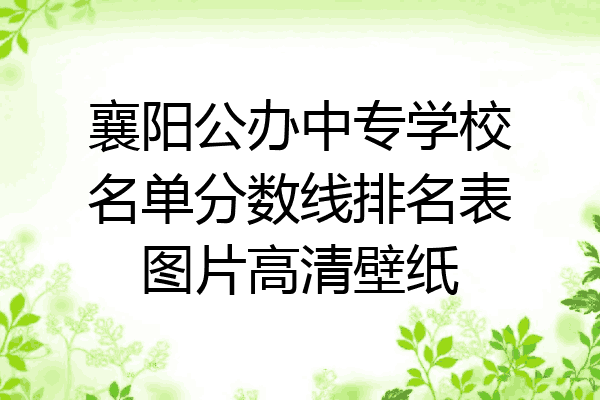 襄阳公办中专学校名单分数线排名表图片高清壁纸