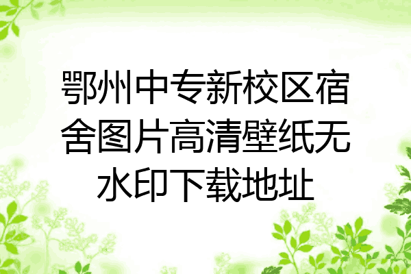 鄂州中专新校区宿舍图片高清壁纸无水印下载地址