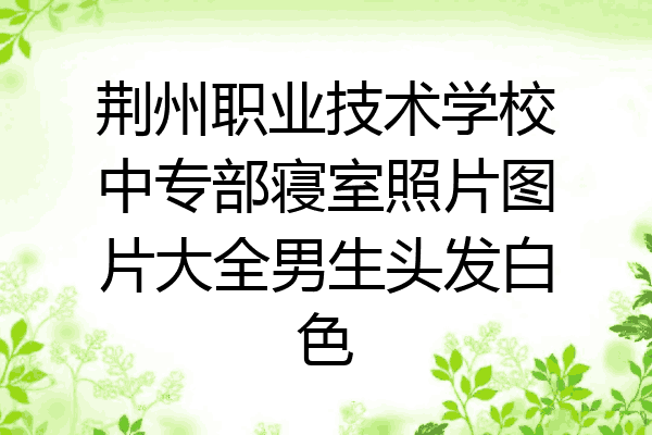 荆州职业技术学校中专部寝室照片图片大全男生头发白色