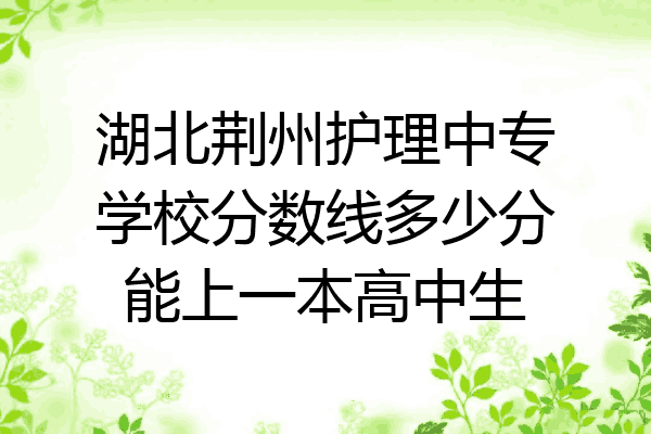 湖北荆州护理中专学校分数线多少分能上一本高中生