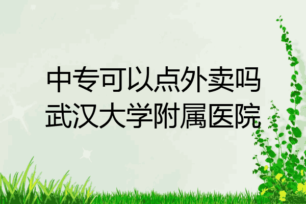 中专可以点外卖吗武汉大学附属医院
