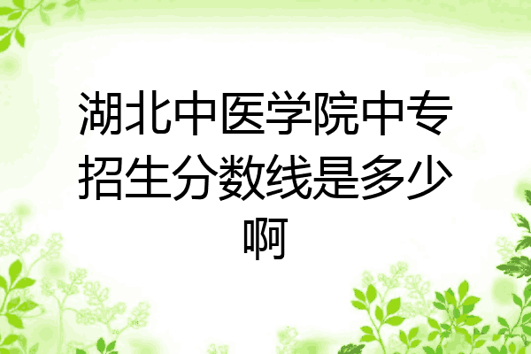 湖北中医学院中专招生分数线是多少啊