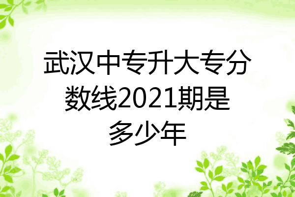 武汉中专升大专分数线2021期是多少年