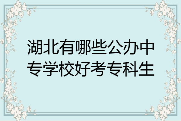 湖北有哪些公办中专学校好考专科生