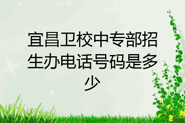 宜昌卫校中专部招生办电话号码是多少