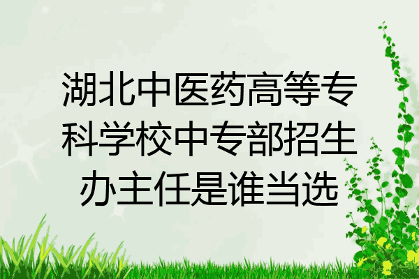 湖北中医药高等专科学校中专部招生办主任是谁当选