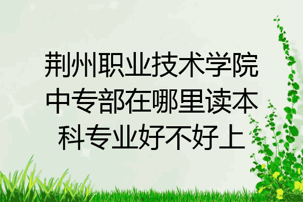 荆州职业技术学院中专部在哪里读本科专业好不好上