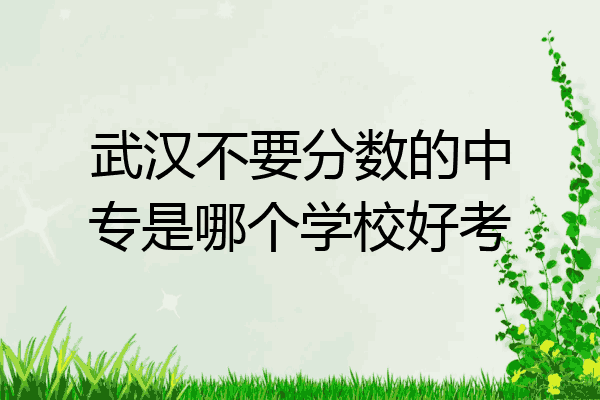 武汉不要分数的中专是哪个学校好考