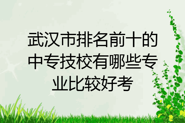 武汉市排名前十的中专技校有哪些专业比较好考