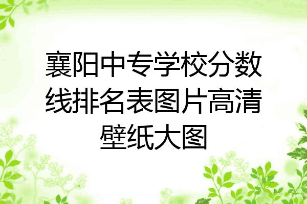 襄阳中专学校分数线排名表图片高清壁纸大图