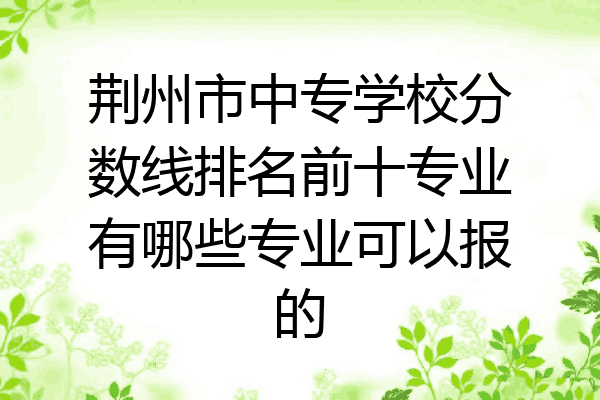 荆州市中专学校分数线排名前十专业有哪些专业可以报的