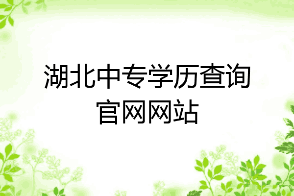 湖北中专学历查询官网网站