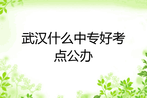武汉什么中专好考点公办