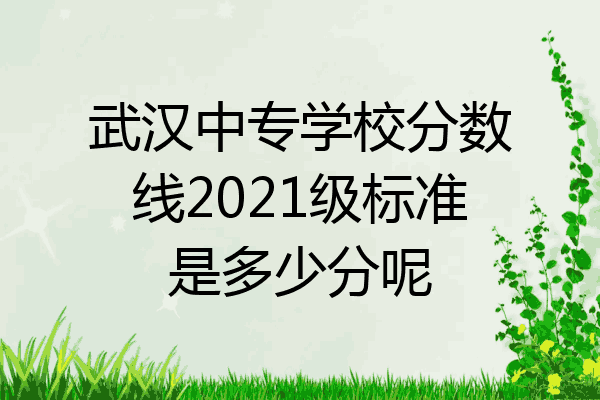 武汉中专学校分数线2021级标准是多少分呢
