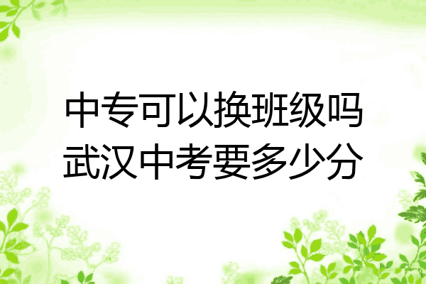 中专可以换班级吗武汉中考要多少分
