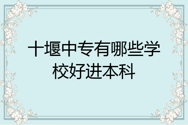 十堰中专有哪些学校好进本科