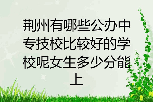 荆州有哪些公办中专技校比较好的学校呢女生多少分能上