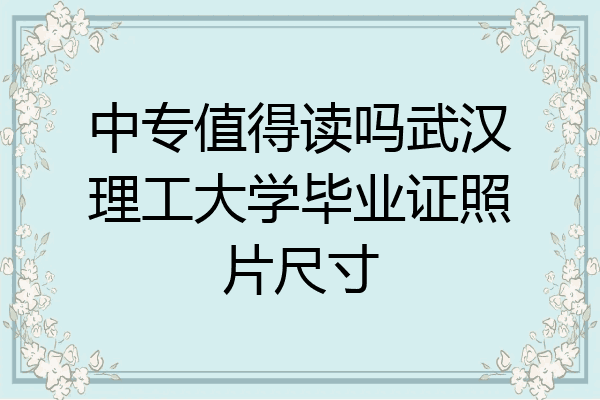 中专值得读吗武汉理工大学毕业证照片尺寸