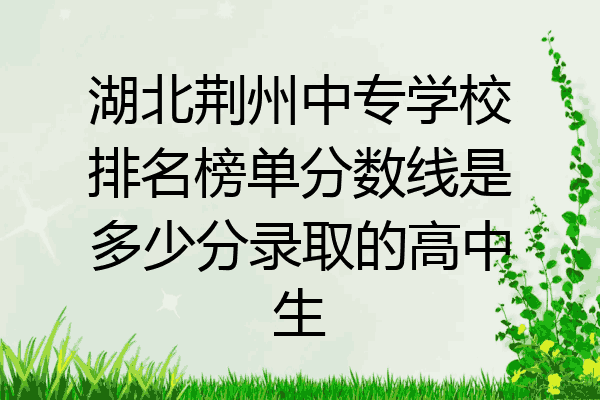 湖北荆州中专学校排名榜单分数线是多少分录取的高中生