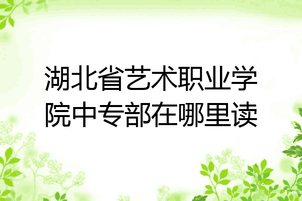 湖北省艺术职业学院中专部在哪里读