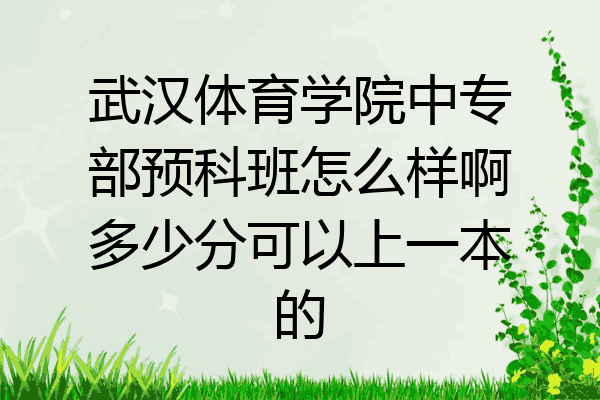 武汉体育学院中专部预科班怎么样啊多少分可以上一本的