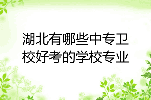 湖北有哪些中专卫校好考的学校专业