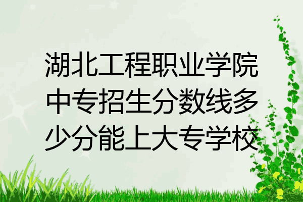 湖北工程职业学院中专招生分数线多少分能上大专学校