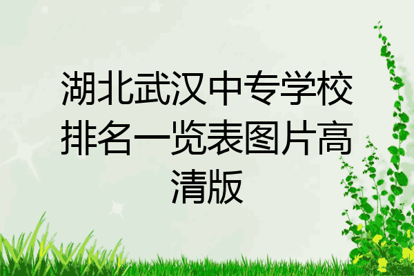 湖北武汉中专学校排名一览表图片高清版