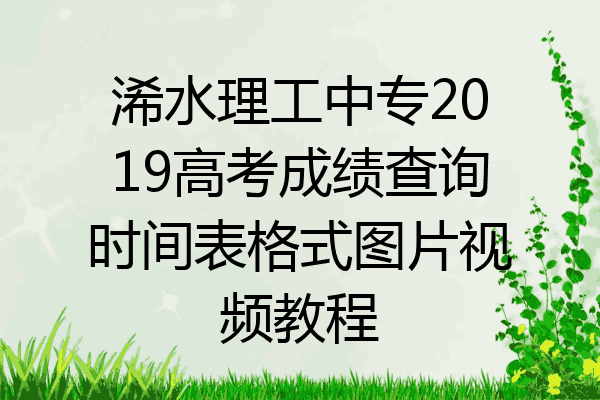 浠水理工中专2019高考成绩查询时间表格式图片视频教程