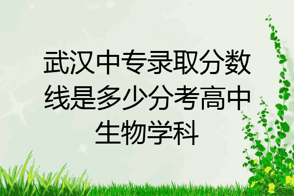 武汉中专录取分数线是多少分考高中生物学科