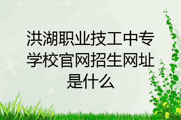 洪湖职业技工中专学校官网招生网址是什么