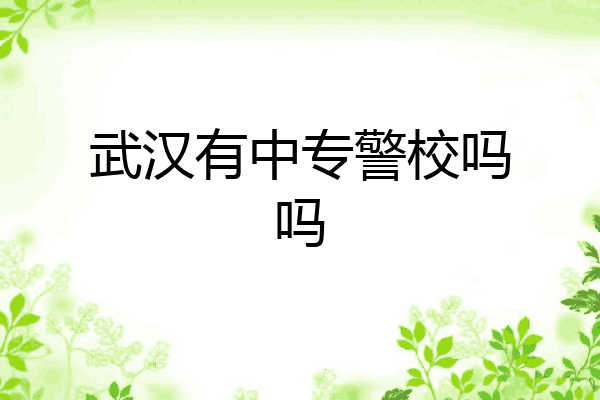 武汉有中专警校吗吗