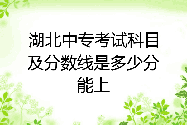 湖北中专考试科目及分数线是多少分能上