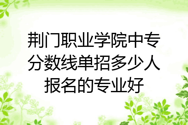 荆门职业学院中专分数线单招多少人报名的专业好