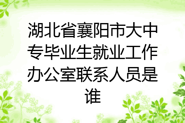 湖北省襄阳市大中专毕业生就业工作办公室联系人员是谁
