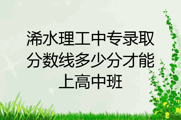 浠水理工中专录取分数线多少分才能上高中班