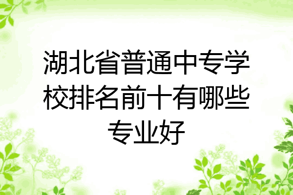 湖北省普通中专学校排名前十有哪些专业好