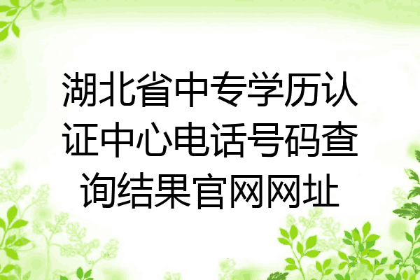 湖北省中专学历认证中心电话号码查询结果官网网址